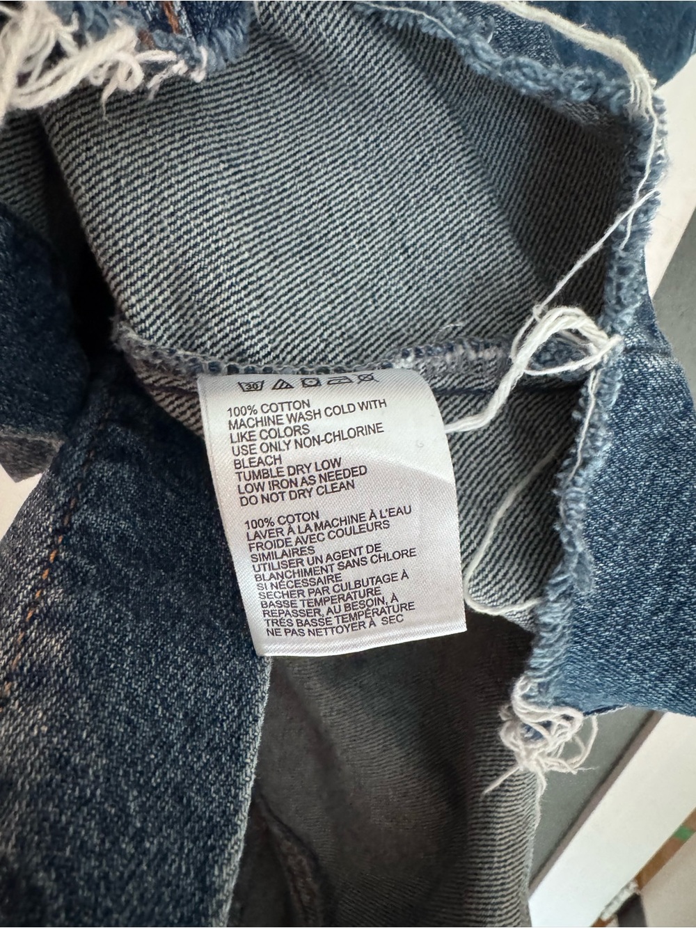 Free People ‘The City’ asymmetrical blue denim jean frayed mini dress Size Large - Picture 6 of 6